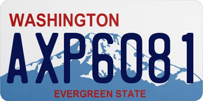 WA license plate AXP6081