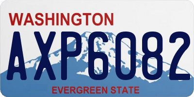 WA license plate AXP6082