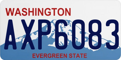 WA license plate AXP6083
