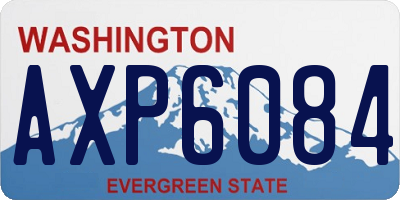 WA license plate AXP6084