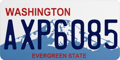 WA license plate AXP6085