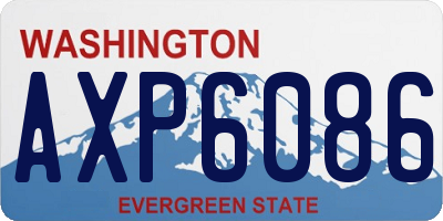 WA license plate AXP6086