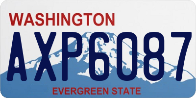 WA license plate AXP6087