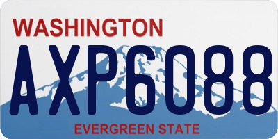 WA license plate AXP6088