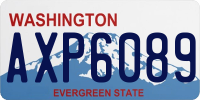 WA license plate AXP6089