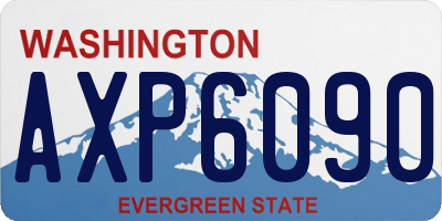 WA license plate AXP6090