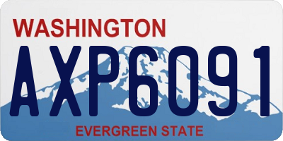 WA license plate AXP6091