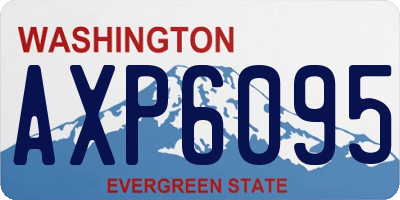 WA license plate AXP6095