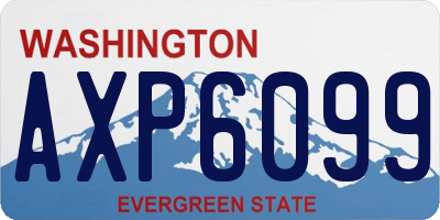 WA license plate AXP6099