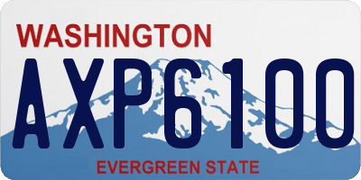 WA license plate AXP6100