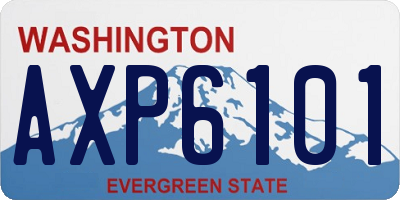 WA license plate AXP6101