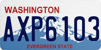 WA license plate AXP6103