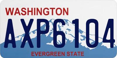WA license plate AXP6104