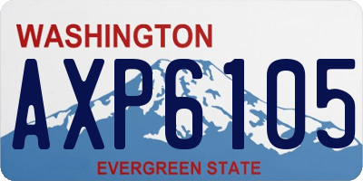 WA license plate AXP6105