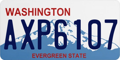 WA license plate AXP6107
