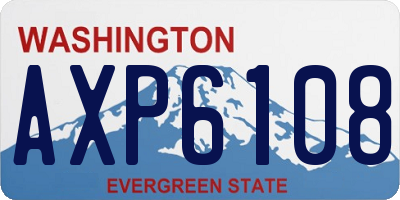 WA license plate AXP6108