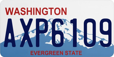 WA license plate AXP6109