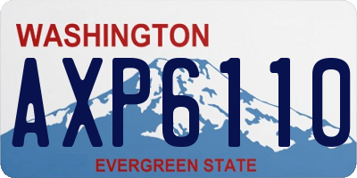 WA license plate AXP6110
