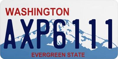 WA license plate AXP6111