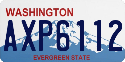 WA license plate AXP6112
