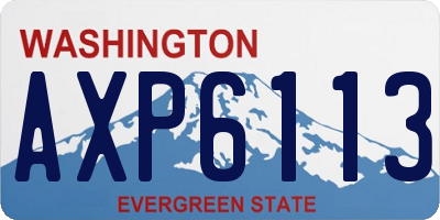 WA license plate AXP6113
