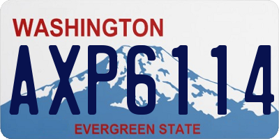 WA license plate AXP6114