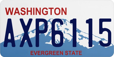 WA license plate AXP6115