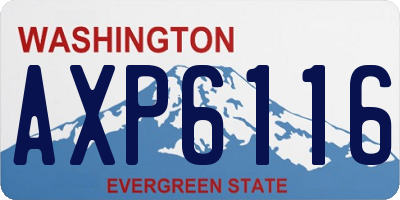 WA license plate AXP6116