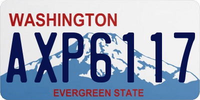 WA license plate AXP6117