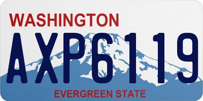 WA license plate AXP6119