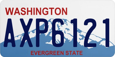 WA license plate AXP6121