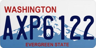 WA license plate AXP6122