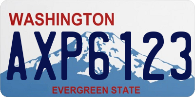 WA license plate AXP6123