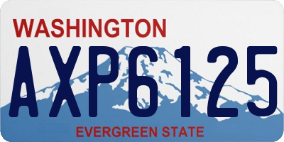 WA license plate AXP6125