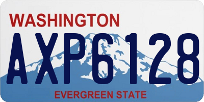 WA license plate AXP6128