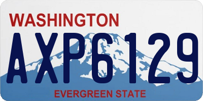 WA license plate AXP6129