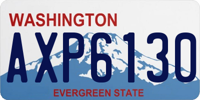 WA license plate AXP6130