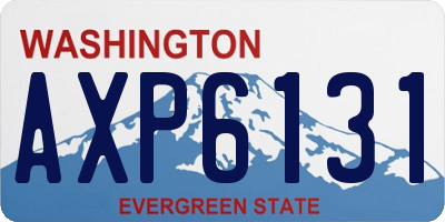 WA license plate AXP6131