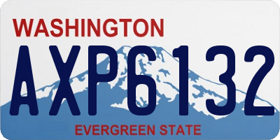WA license plate AXP6132