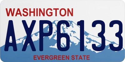 WA license plate AXP6133