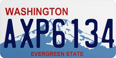 WA license plate AXP6134