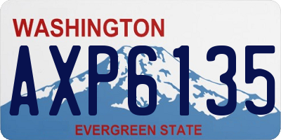 WA license plate AXP6135