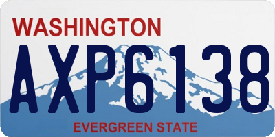 WA license plate AXP6138