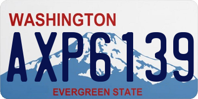 WA license plate AXP6139