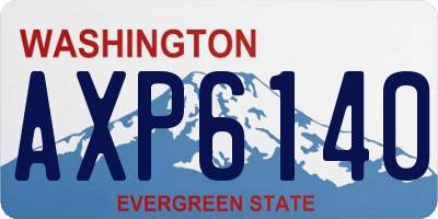 WA license plate AXP6140
