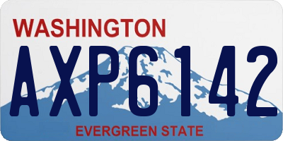 WA license plate AXP6142