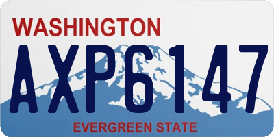 WA license plate AXP6147