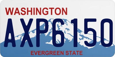 WA license plate AXP6150
