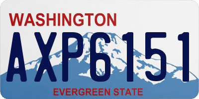 WA license plate AXP6151