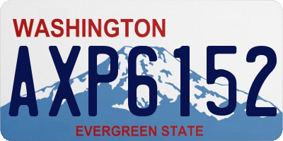 WA license plate AXP6152